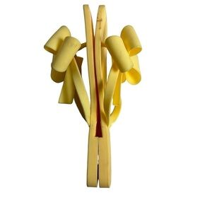 Jeffrey Campbell Women's Yellow Jelly Thong Sandals Size 9 Bow Detail